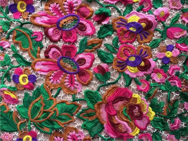 Custom Luxury Heavy Made Embroidery Tulle Beads Lace Mesh Beaded Fabric