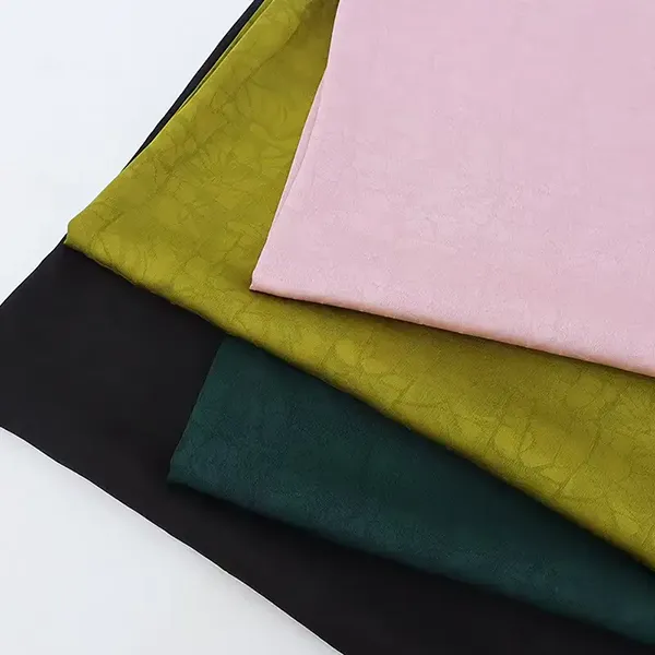 Textured Raised Emboss Colorful Radial Cationic Jacquard Fabric For Dresses