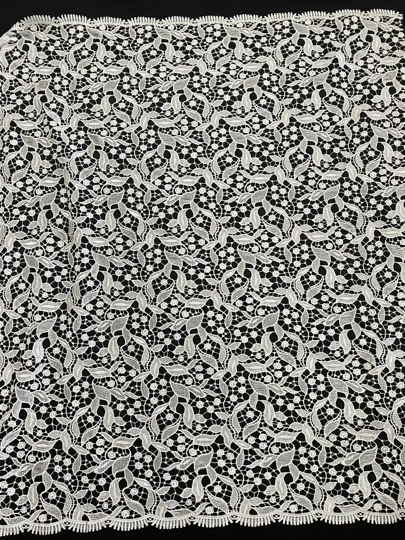 Wholesale Beautiful 3d Flower Beaded Cheap Textile Embroidery Fabric Swiss Voile Lace Trim 2021