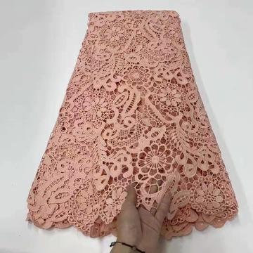 100％コットンカラフルなフランスの刺繍レース生地女性ドレス用